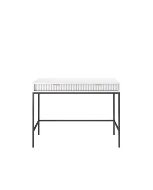 Dressing table, console Nova T104, drawers, white/black frame