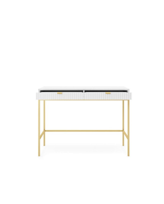 Dressing table, Nova T104 console, drawers, white/gold frame - Image 2