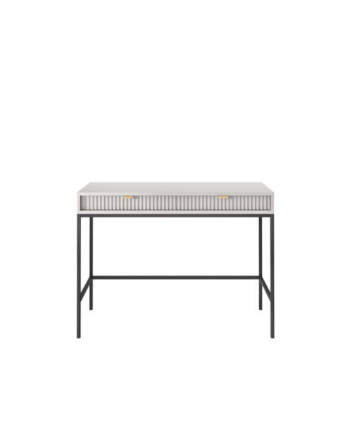 Nova T104 console dressing table with drawers, gray/black frame