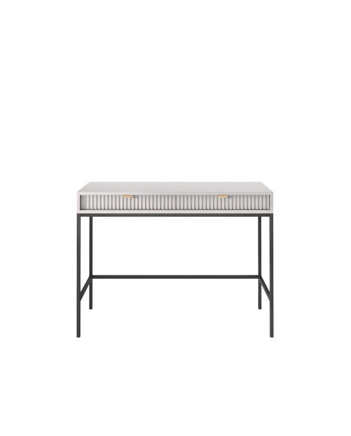 Nova T104 console dressing table with drawers, gray/black frame
