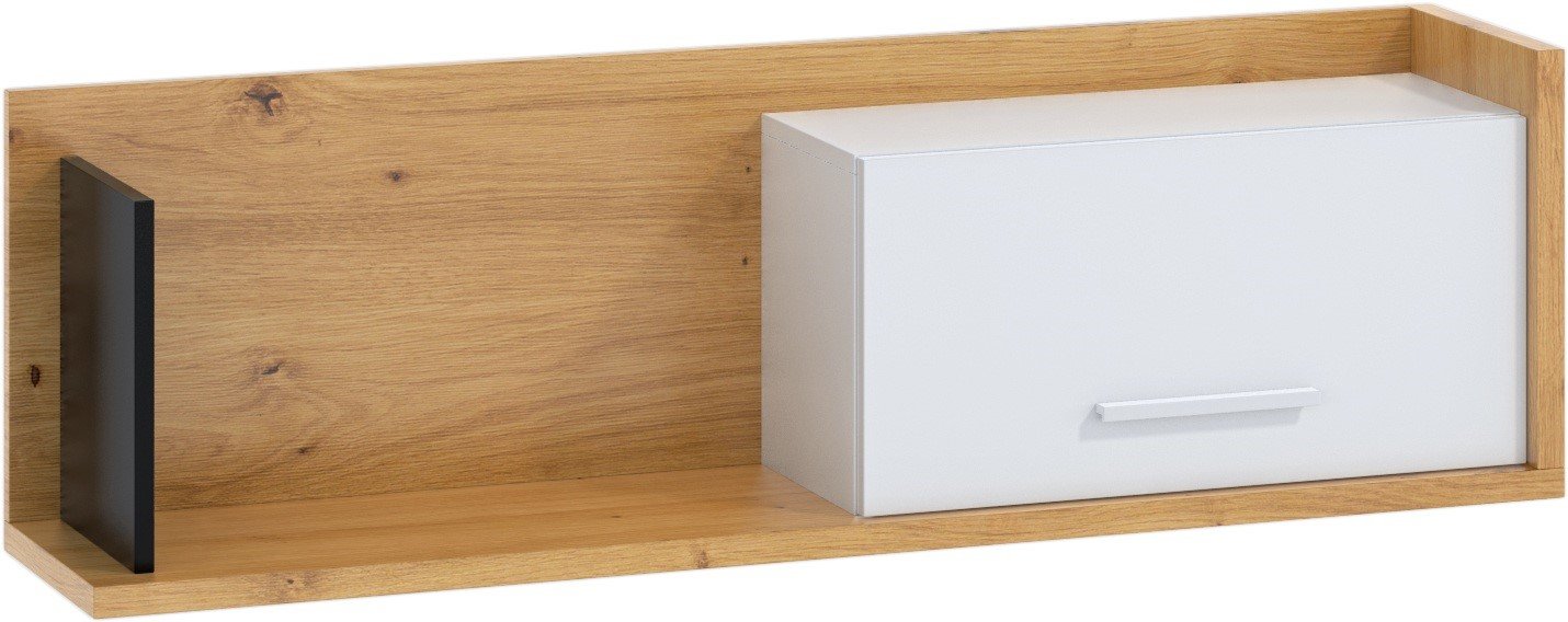 BOX 11 furniture cabinet, hanging wall bookshelf, artisan, white/black