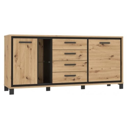 Trondheim chest of drawers L TDHK242L Artisan Oak / Black Oak Forte