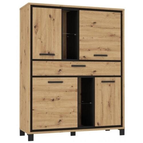 Trondheim chest of drawers TDHK634 Artisan Oak / Black Oak Forte