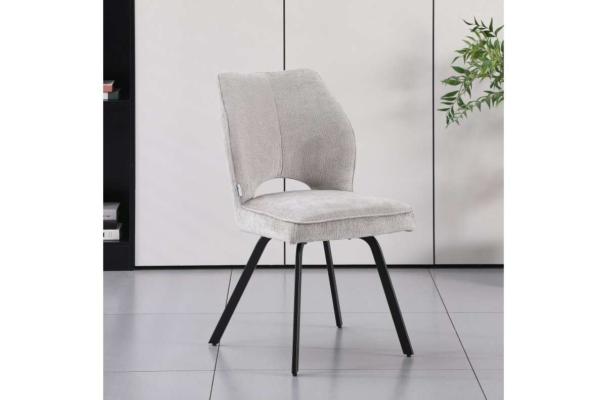 TULIP dark beige (fabric UF980-03) - MODERN UPHOLSTERED CHAIR FOR LIVING ROOM / DINING ROOM / OFFICE / LOUNGE - Image 2
