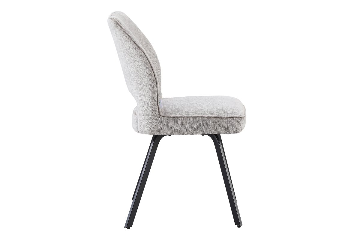 TULIP dark beige (fabric UF980-03) - MODERN UPHOLSTERED CHAIR FOR LIVING ROOM / DINING ROOM / OFFICE / LOUNGE - Image 5
