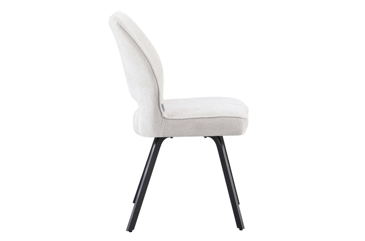 TULIP light beige (fabric UF980-02) - MODERN UPHOLSTERED CHAIR FOR LIVING ROOM / DINING ROOM / OFFICE / LOUNGE - Image 5