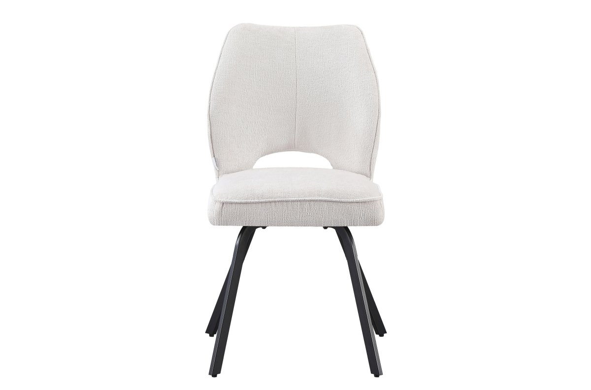 TULIP light beige (fabric UF980-02) - MODERN UPHOLSTERED CHAIR FOR LIVING ROOM / DINING ROOM / OFFICE / LOUNGE - Image 6