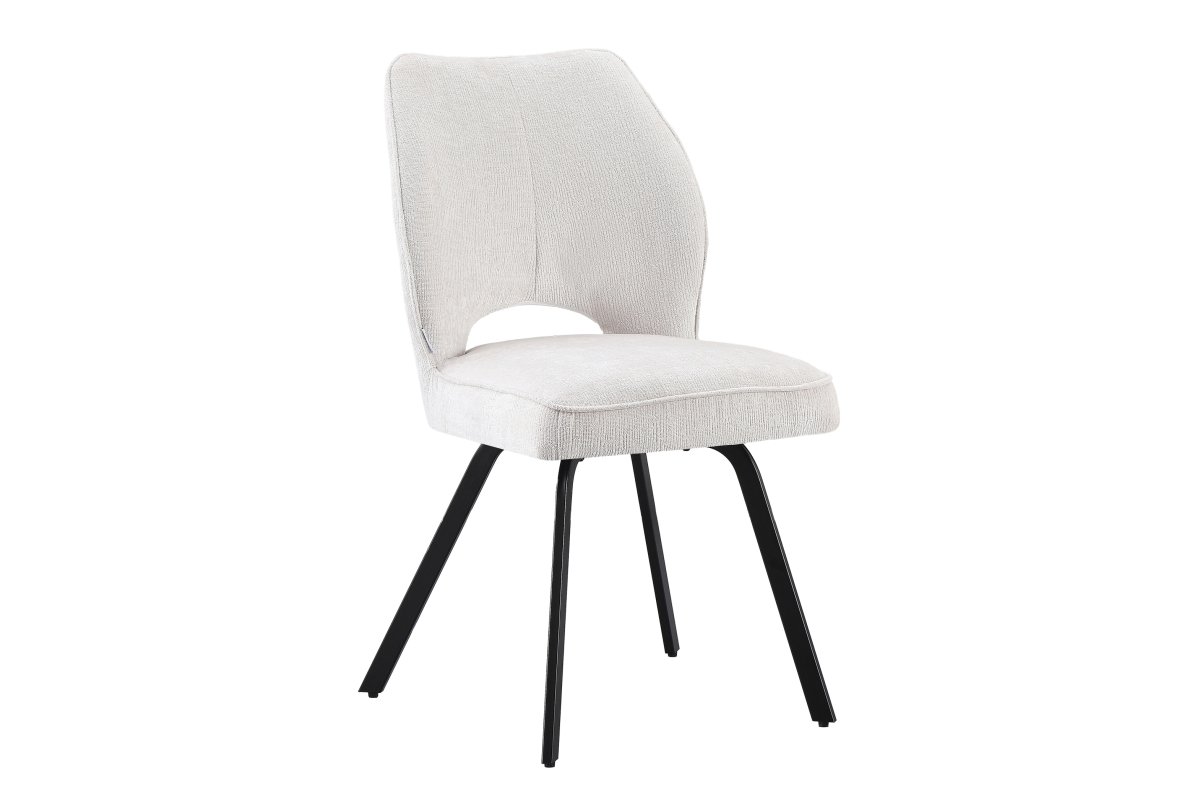 TULIP light beige (fabric UF980-02) - MODERN UPHOLSTERED CHAIR FOR LIVING ROOM / DINING ROOM / OFFICE / LOUNGE