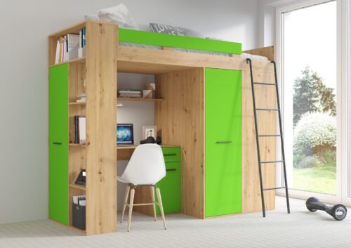 RAVENA P mezzanine without fabric, artisan / green