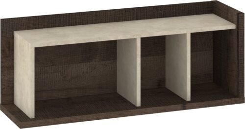 BOX 04 furniture wall bookshelf, oak, granido, pomegranate, almond colors