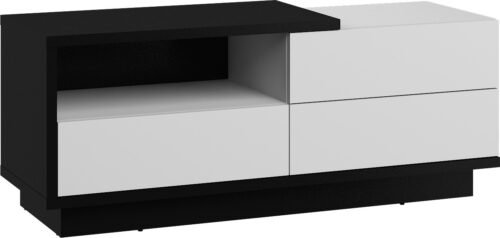 HYBRID 20 furniture, chest of drawers, TV table, black and white glossy colorHYBRID