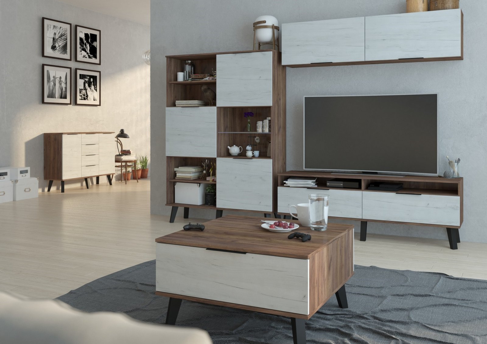 SVEN furniture set No. 1, wall-mounted living room cabinet