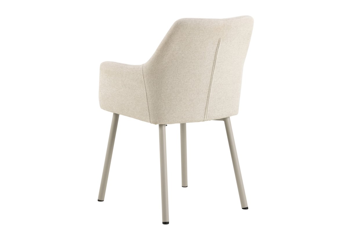 VERA Beige (Apia 453 fabric) / beige frame (cashmere) - MODERN CHENILLE UPHOLSTERED CHAIR FOR LIVING ROOM / DINING ROOM - Image 2