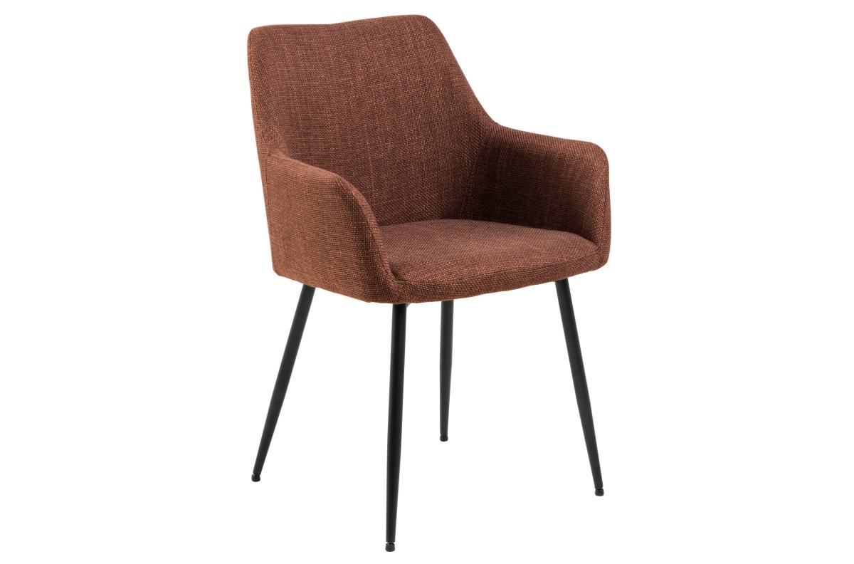 VERA Terracotta (Basel 44 fabric) - MODERN UPHOLSTERED CHAIR FOR LIVING ROOM/DINING ROOM