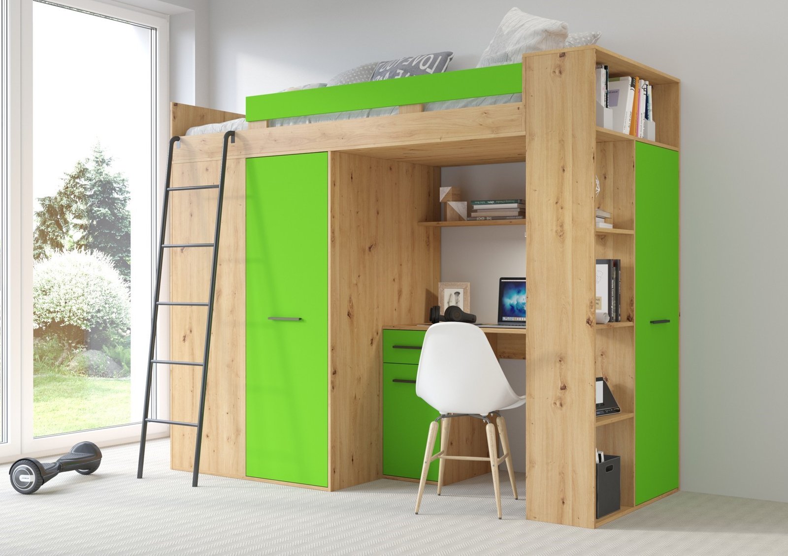 RAVENA L mezzanine without fabric, artist / green