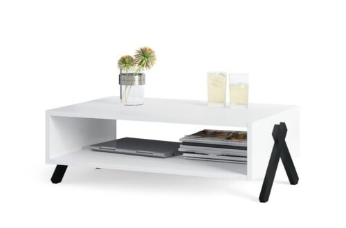 VIK S-90 matte white – MODERN coffee table for the living room