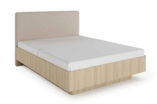 Bed with soft headboard and storage box 160×200 cm Viki