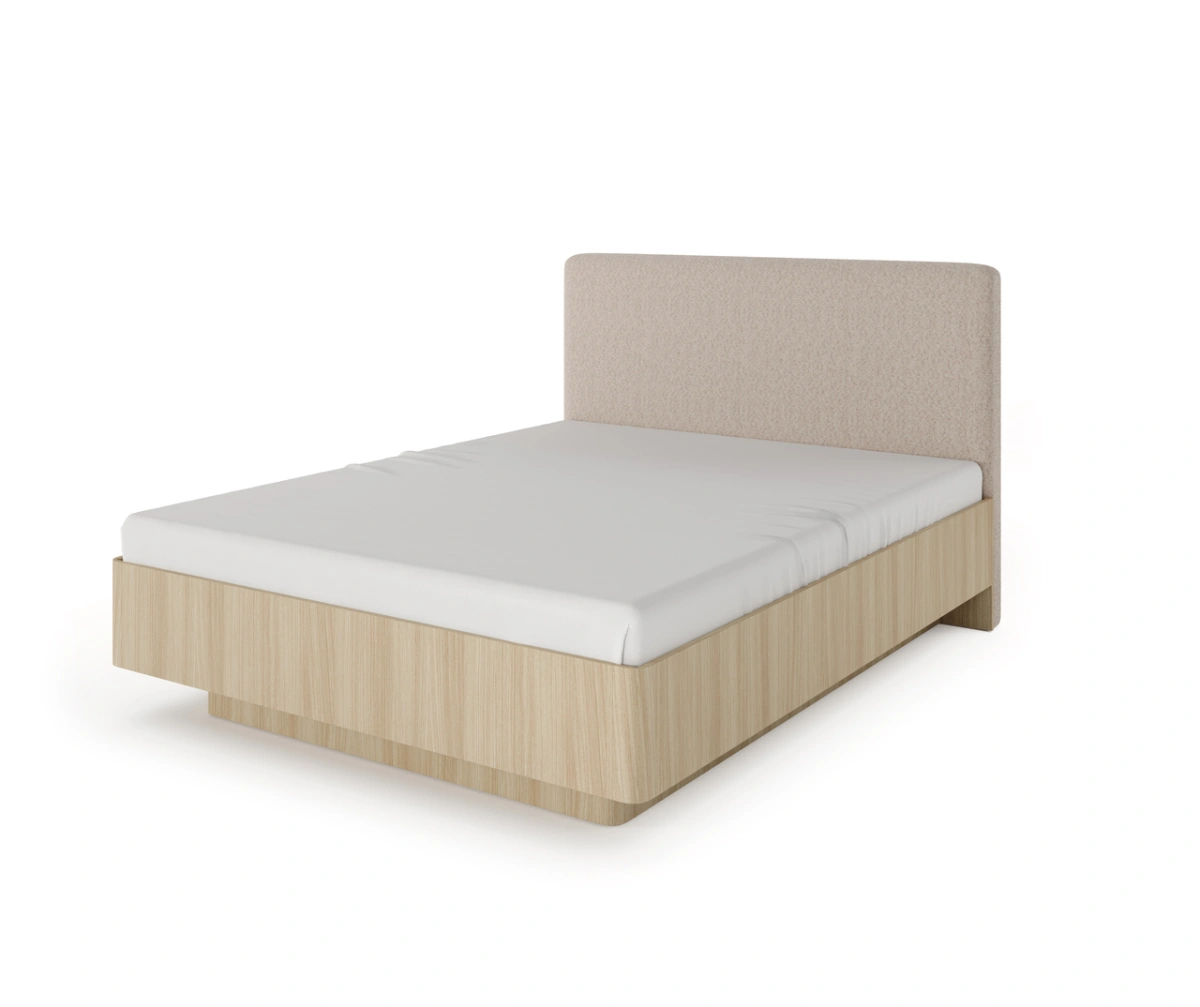 Bed with soft headboard and storage box 160x200 cm Viki - Image 2