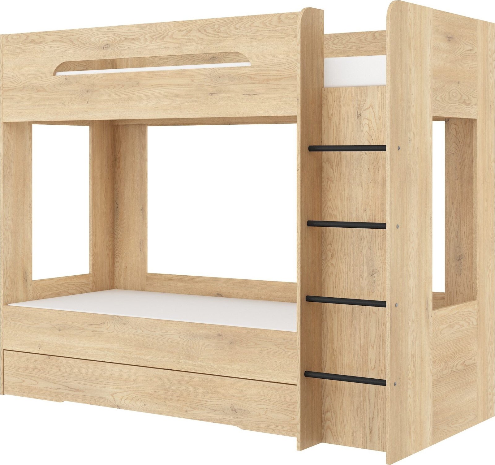 Bunk bed for children or youth, 80x200, BLIN, cremona oak - Image 2
