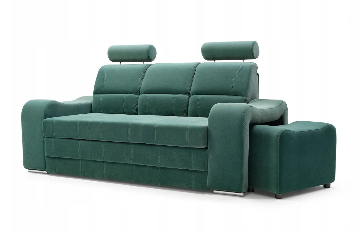 Wenus sofa bed with headrests + 2 poufs Gr3