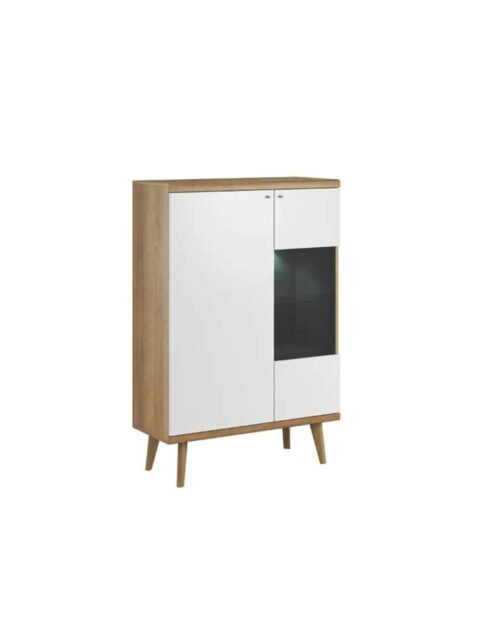 Primo PWT90 low display cabinet, two doors, Riviera Oak/White