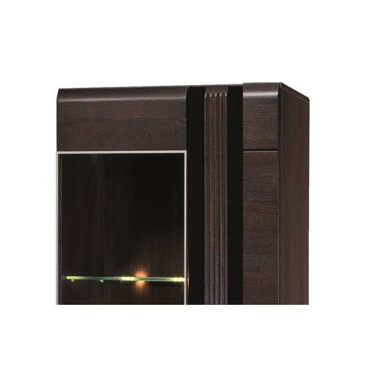 Porti display cabinet type 10 chocolate oak Szynaka Meble - Image 2
