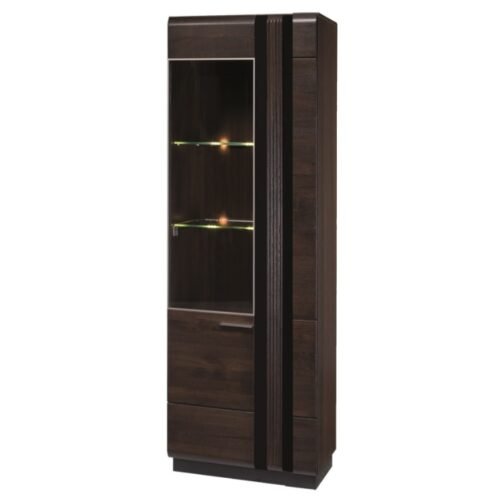 Porti display cabinet type 10 chocolate oak Szynaka Meble