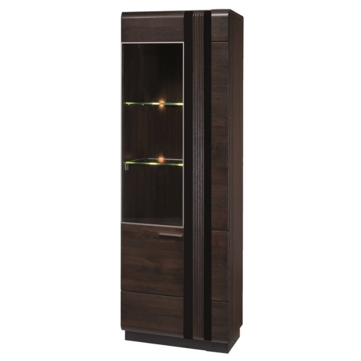 Porti display cabinet type 10 chocolate oak Szynaka Meble