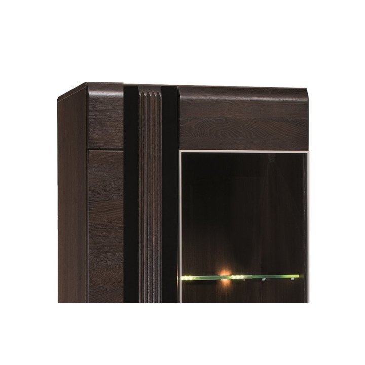 Porti display cabinet Type 11 chocolate oak Szynaka Meble - Image 2
