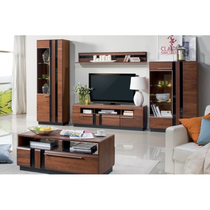 Porti display cabinet Type 11 chocolate oak Szynaka Meble - Image 5