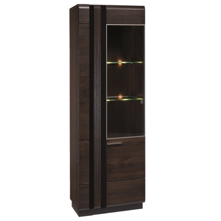 Porti display cabinet Type 11 chocolate oak Szynaka Meble