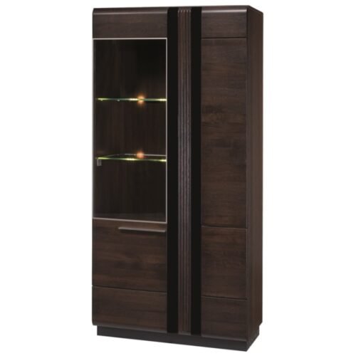 Porti display cabinet Type 12 chocolate oak Szynaka Meble