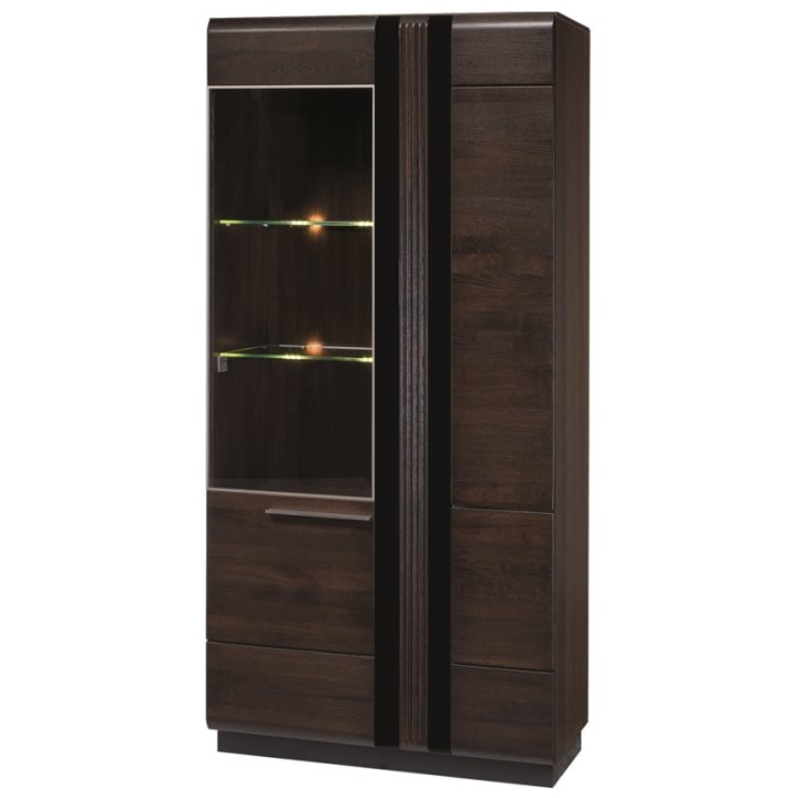 Porti display cabinet Type 12 chocolate oak Szynaka Meble