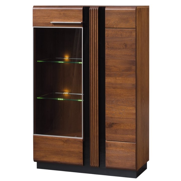 Porti display cabinet, type 15, antique oak, Szynaka furniture