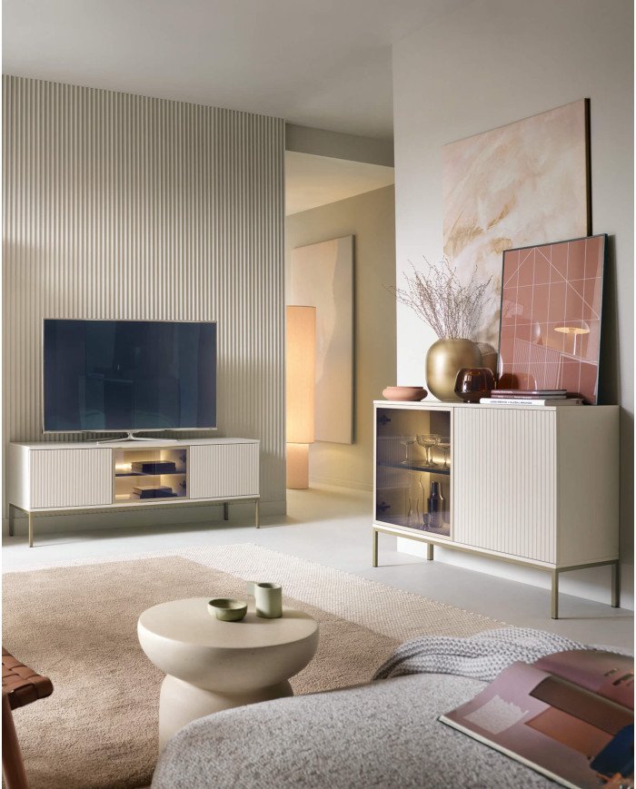 Sento WTSZ104 display case, two doors, with lighting, cashmere table top - Image 4