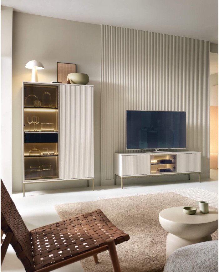 Sento WTSZ104 display case, two doors, with lighting, cashmere table top - Image 5
