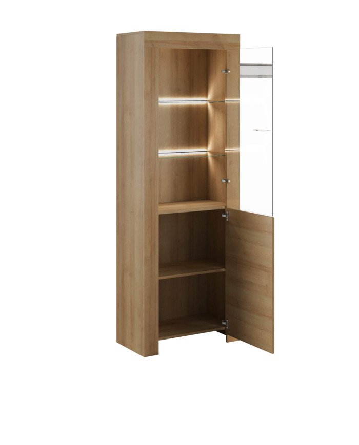 Sky SWT70 high display cabinet, single door, Riviera Oak - Image 2