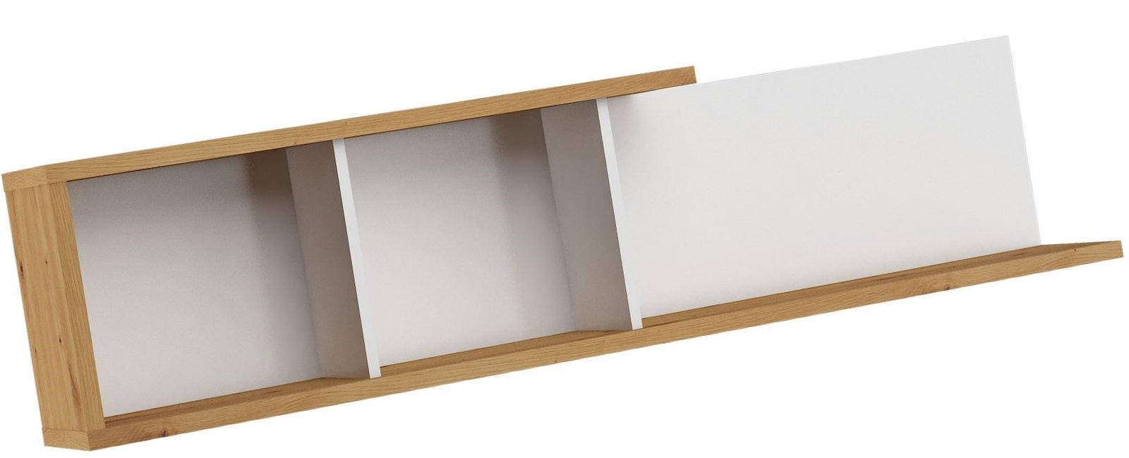 HYBRID 13 furniture wall shelf for living room, artistic oak color, whiteHYBRID - Image 3