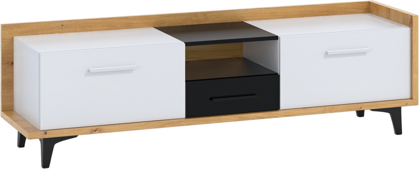 BOX 09 furniture, large chest of drawers, table, TV cabinet with drawer, artisan, white, black