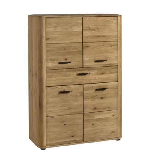 High chest of drawers 90 MONACO – MONA.040.14 solid oak facades 4 x wooden doors 1 x drawer