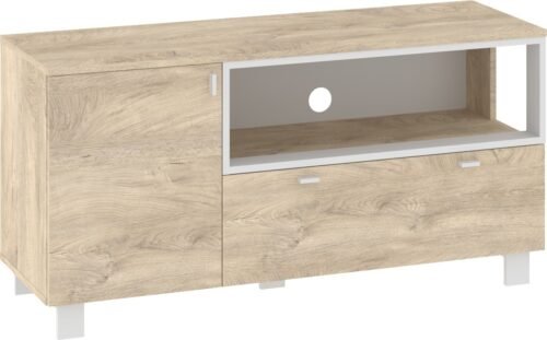 VEGAS 12 furniture chest of drawers, table, TV cabinet for living room, loft, oak, white