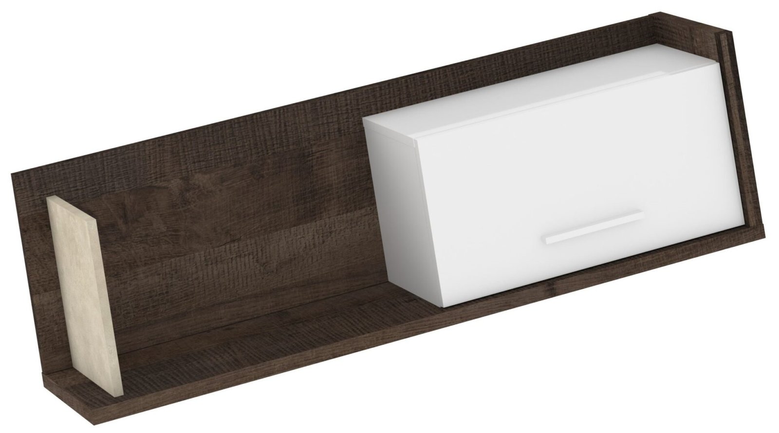 BOX 11 furniture, wall-mounted bookshelf, oak grain, white grain - Image 3