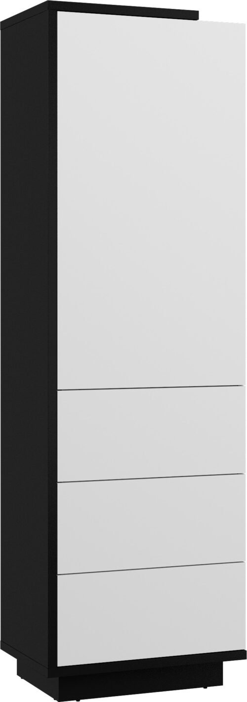 HYBRID 01 furniture, closed shelf, black/white glossyHYBRID