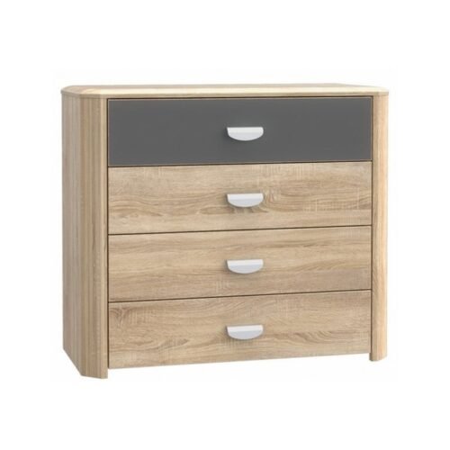 Yoop chest of drawers YPK24, Sonoma oak matt grey, Forte