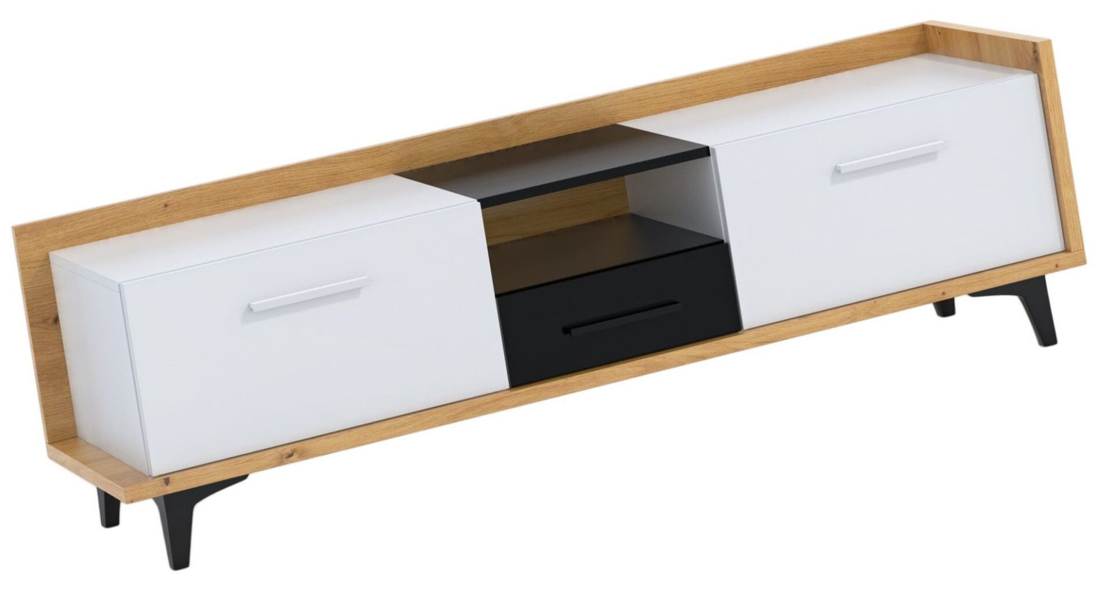 BOX 09 furniture, large chest of drawers, table, TV cabinet with drawer, artisan, white, black - Image 3