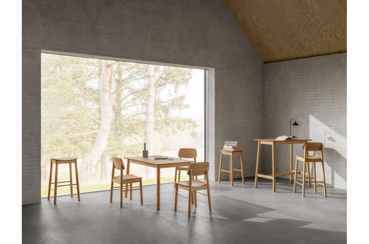 ZARION natural oak - KITCHEN TABLE 120 cm, WOOD VENEER - Image 4
