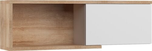 HYBRID 24 furniture shelf hanging cabinet for living room, Sonoma oak white glossyHYBRID