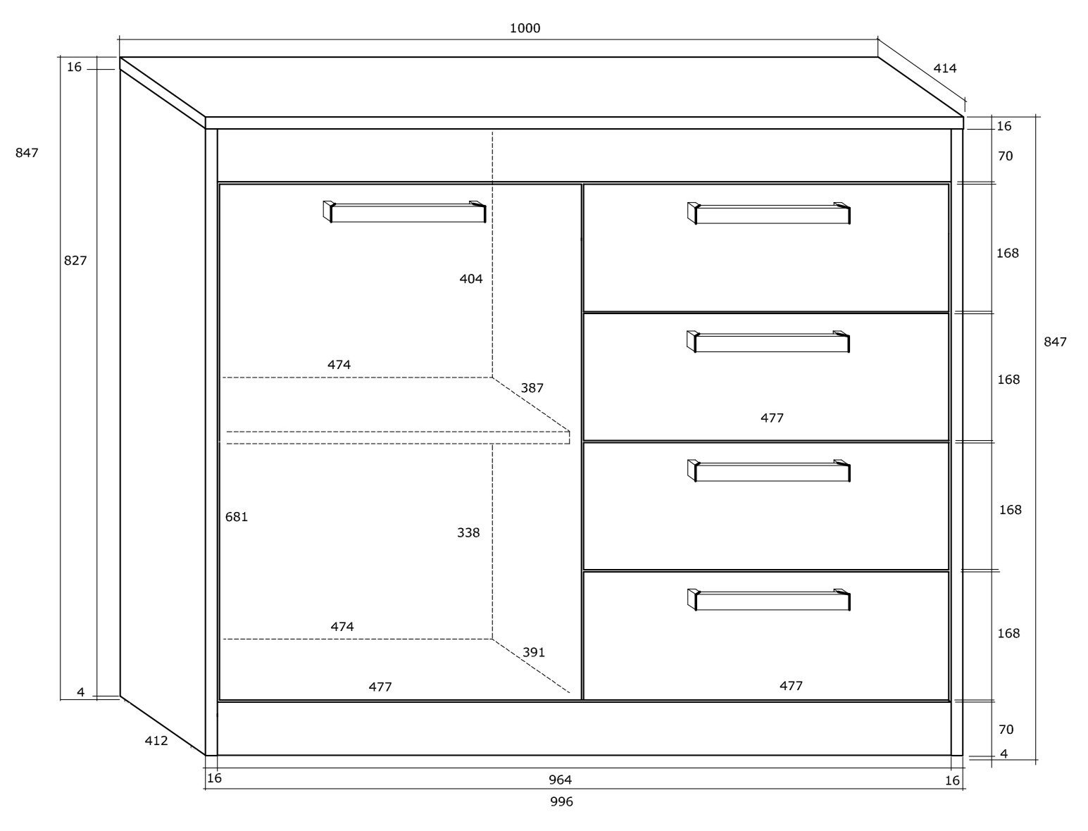 MAX furniture 07 chest of drawers 1D4S - Image 6