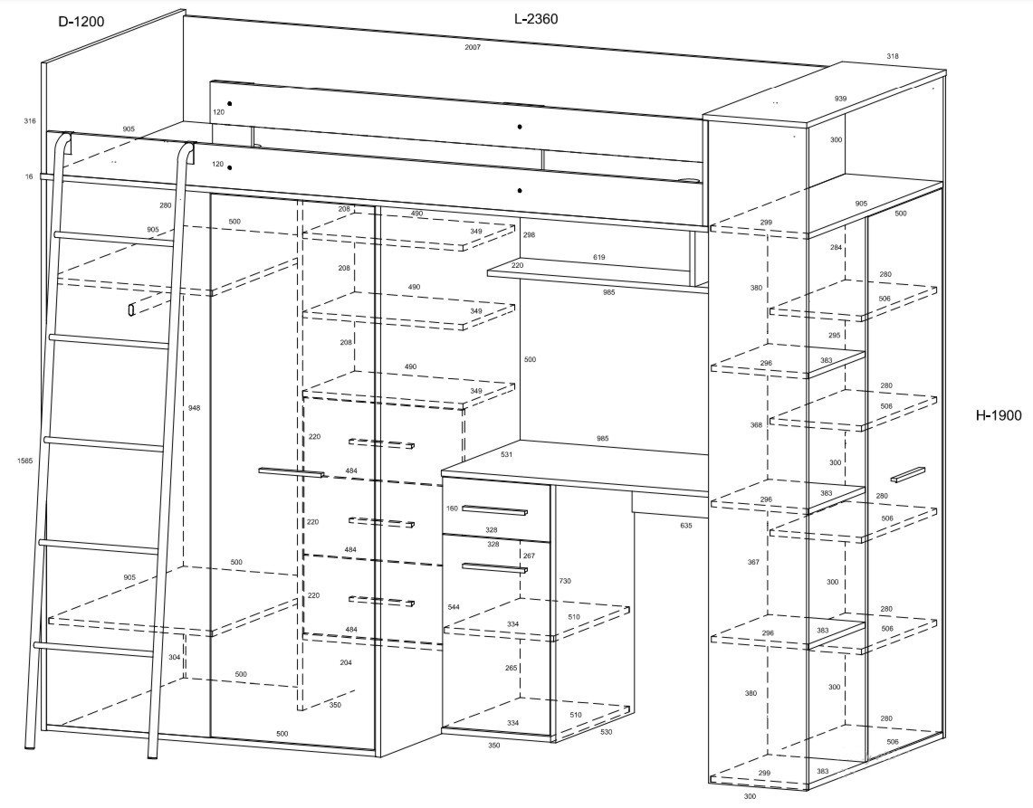 RAVENA L mezzanine without mat, artisan / blue - Image 5