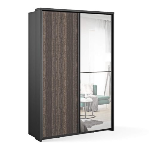ARTI AR-21 two-door sliding wardrobe, black/wenge mali